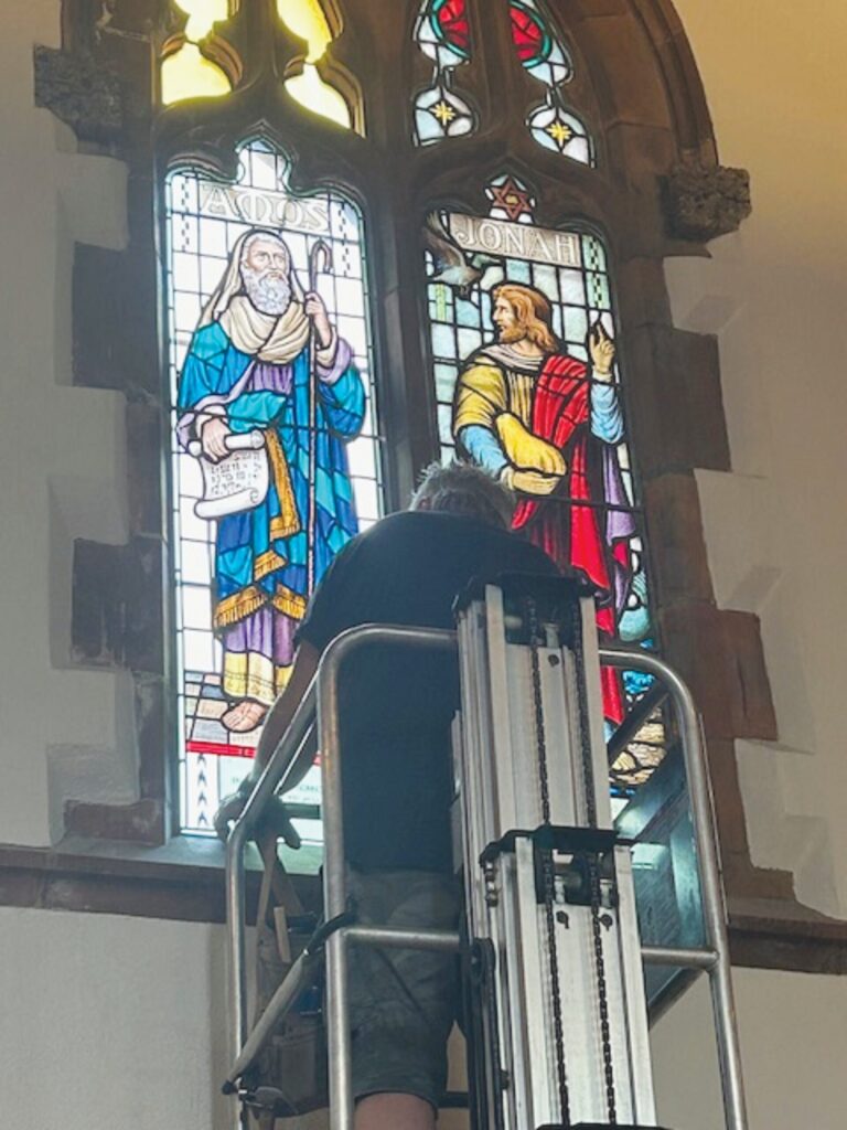 New Stained – Amos install